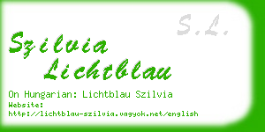 szilvia lichtblau business card